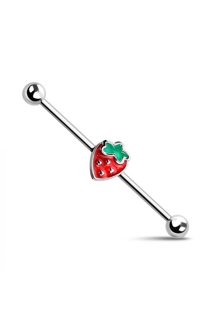 14G SURGICAL STEEL STRAWBERRY 1 1/2" (38MM) INDUSTRIAL